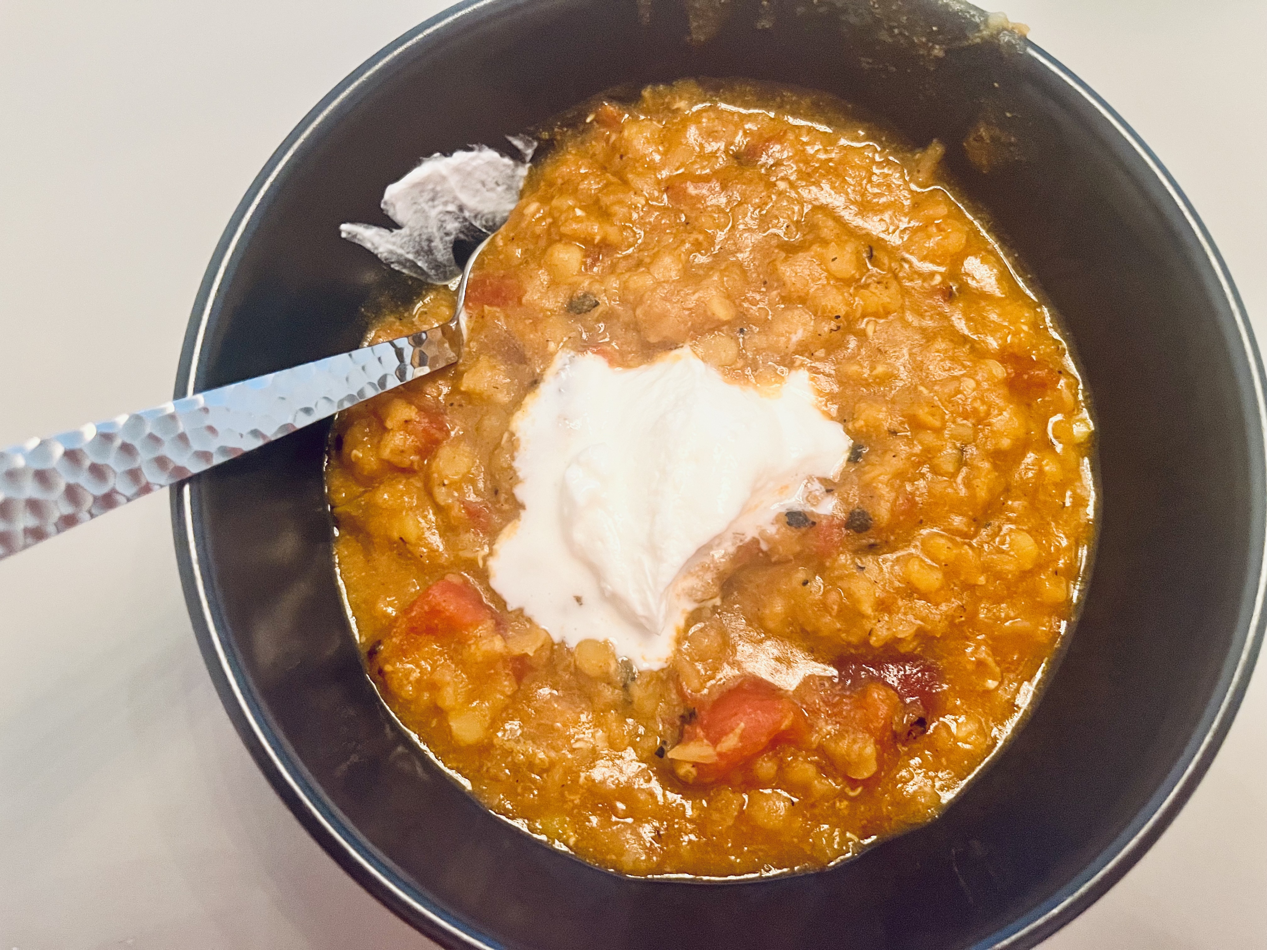 Red lentil curry