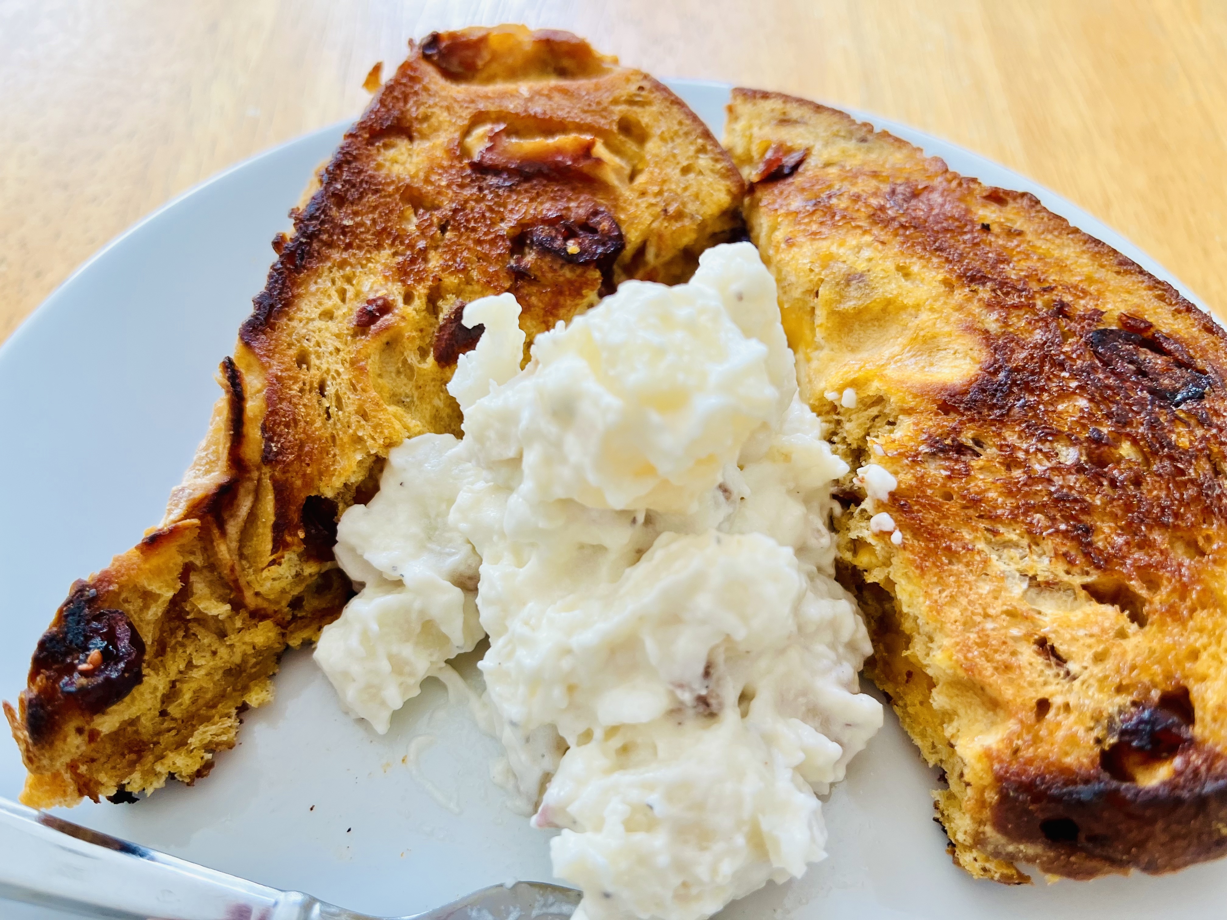 Grilled cheese with potato salad