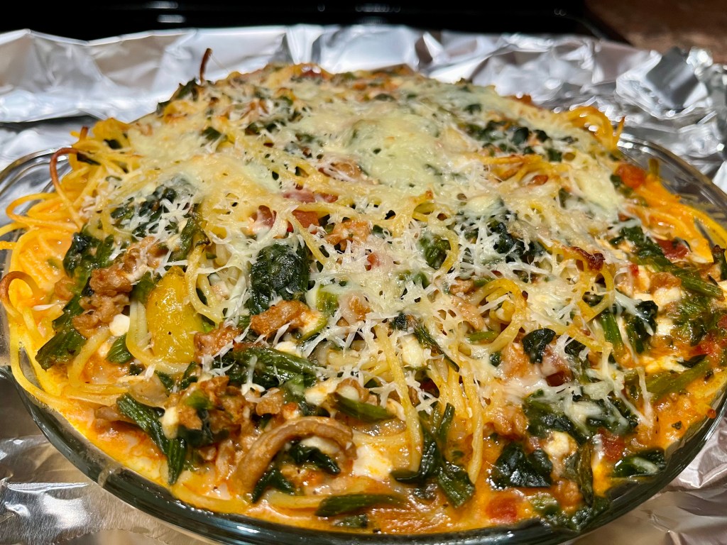 Spaghetti pie