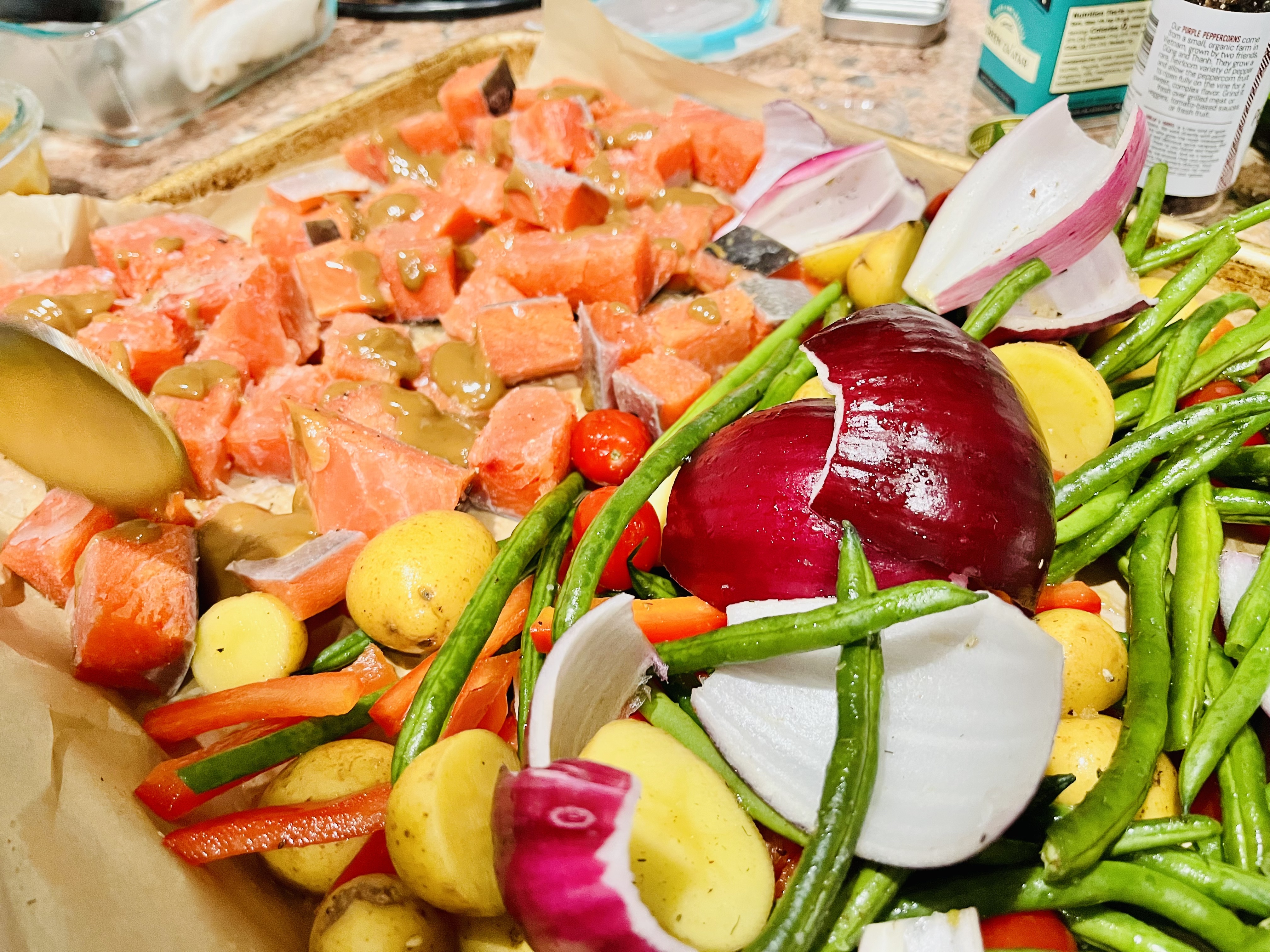 Sheet pan salmon