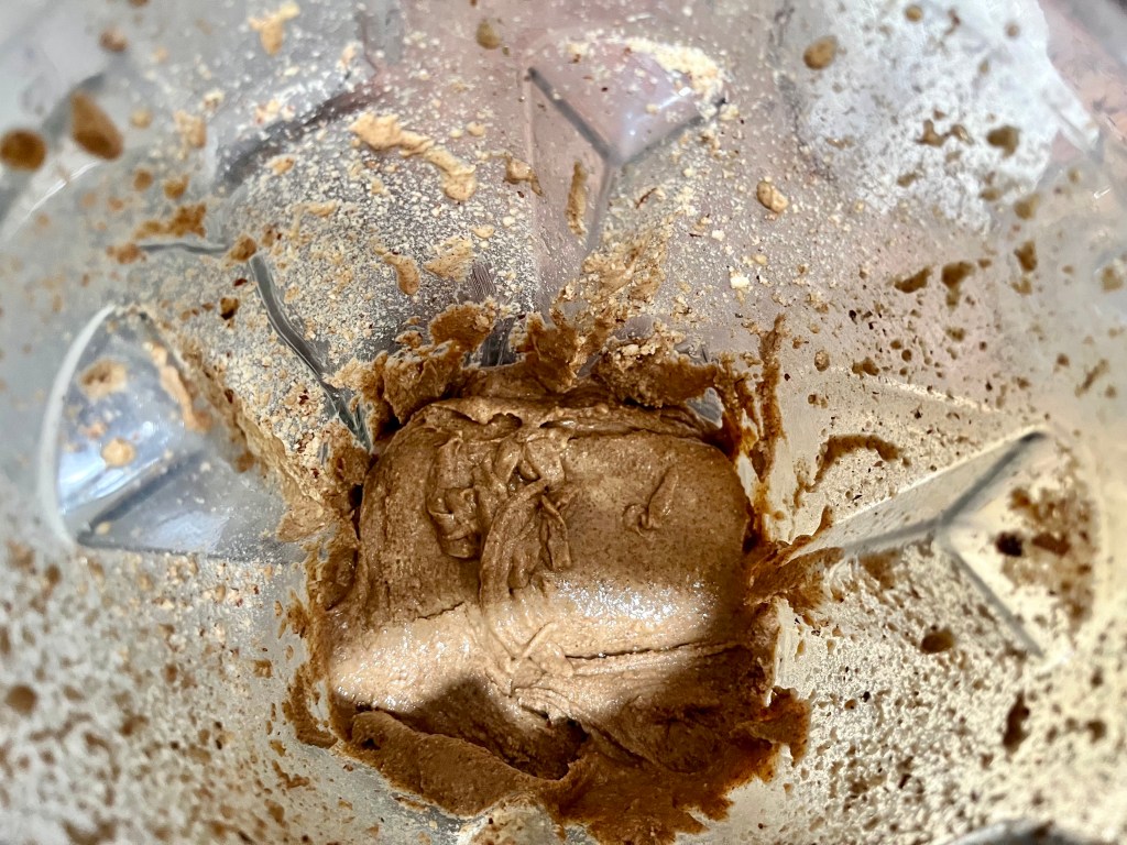 Nut butter in the blender.