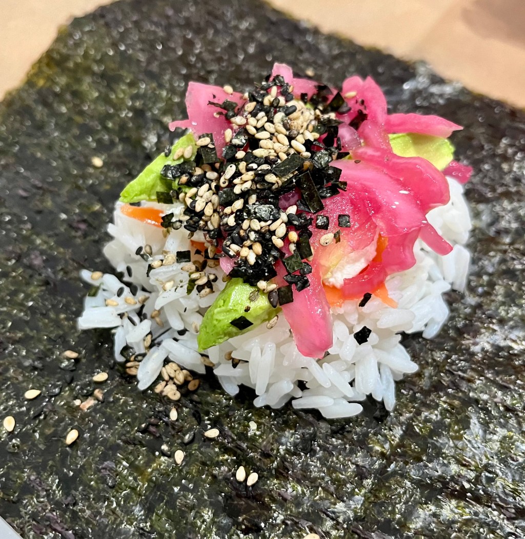 Inside the sushi wrap