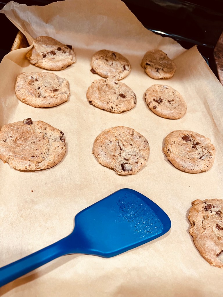 Chocolate chunk cookie dough result.