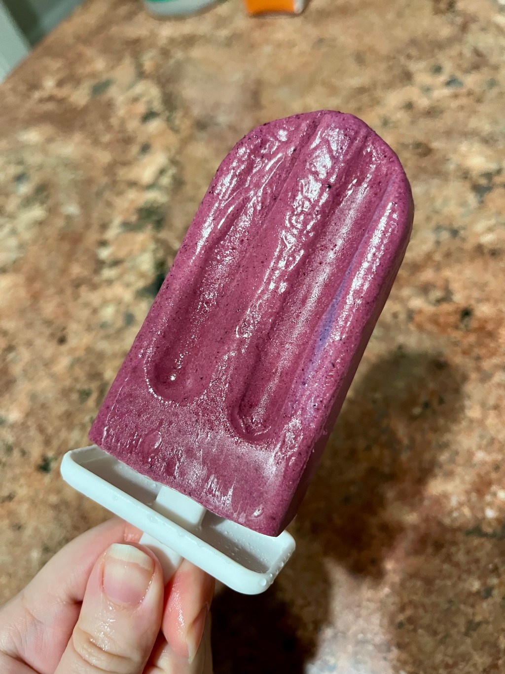 Blueberry yogurt popsicle