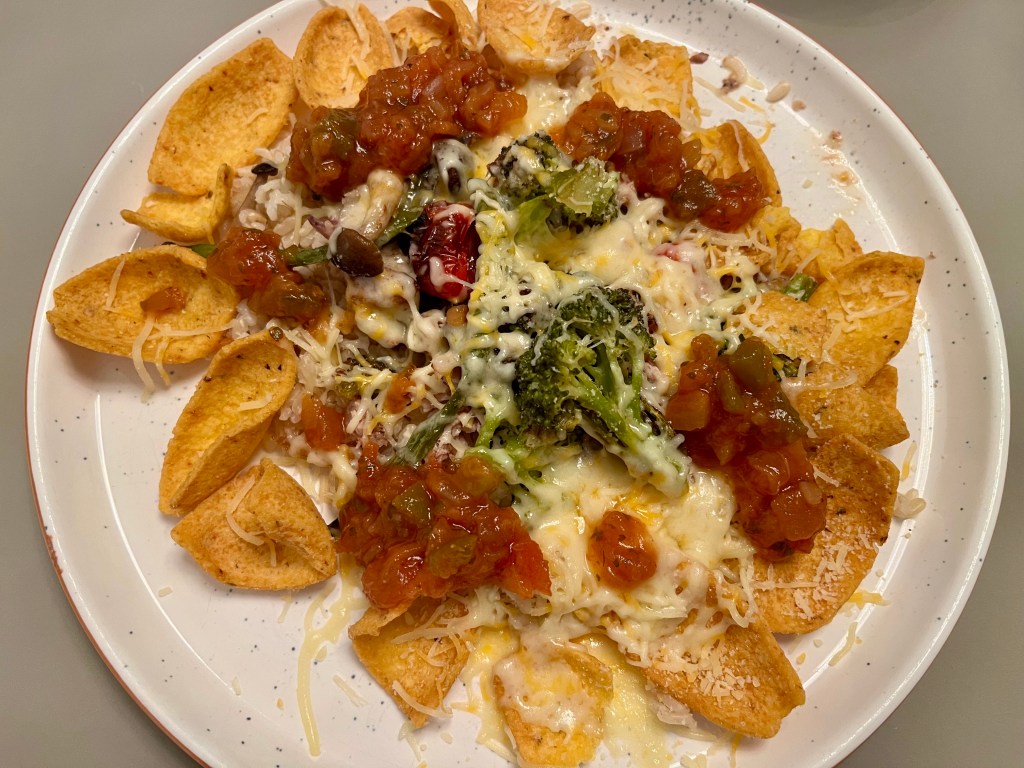 Leftovers chicken nachos