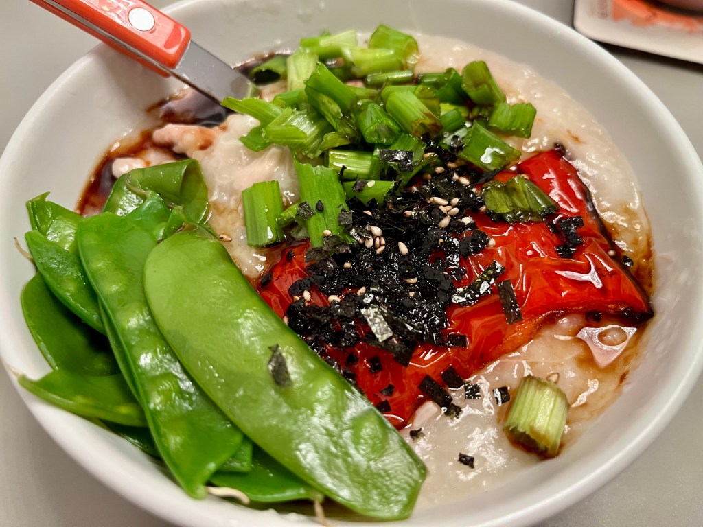 Congee with vegetables